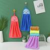 Cartoon Coral Fleece Hanging Towels for Kitchen & Bathroom