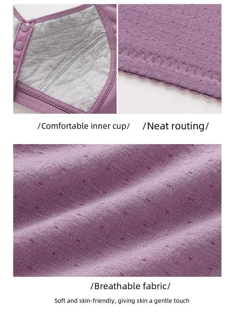 Ultra-Thin Lace Front Buckle Comfort Bra for Middle-Aged & Elderly Women