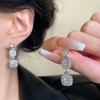 Серьги-гвоздики из серебра 925 пробы, французский темперамент, цирконий, женские, легкая роскошь, супер блестящие, серьги знаменитостей