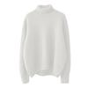 Women Sweater High Collar Long Sleeve Solid Color Knitting Tops Loose Fit Thickened Pullover Sweater Knitwear