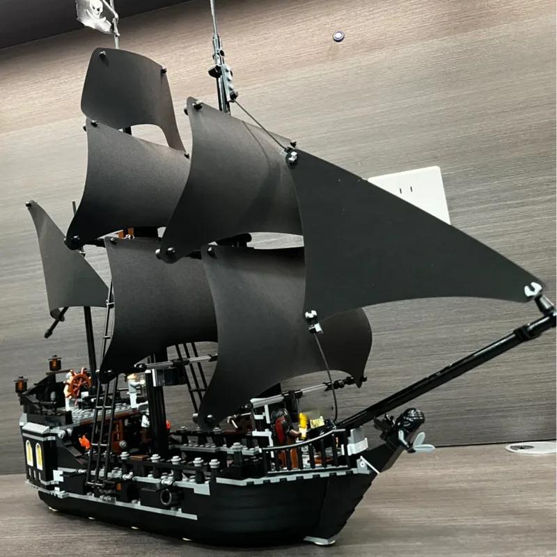Конструктор Пираты Карибского моря Корабль Месть Военный корабль Черная Жемчужина Парусник Строительные Блоки Кирпичи Moc 4195 Сборные Игрушки Подарок Ребенку