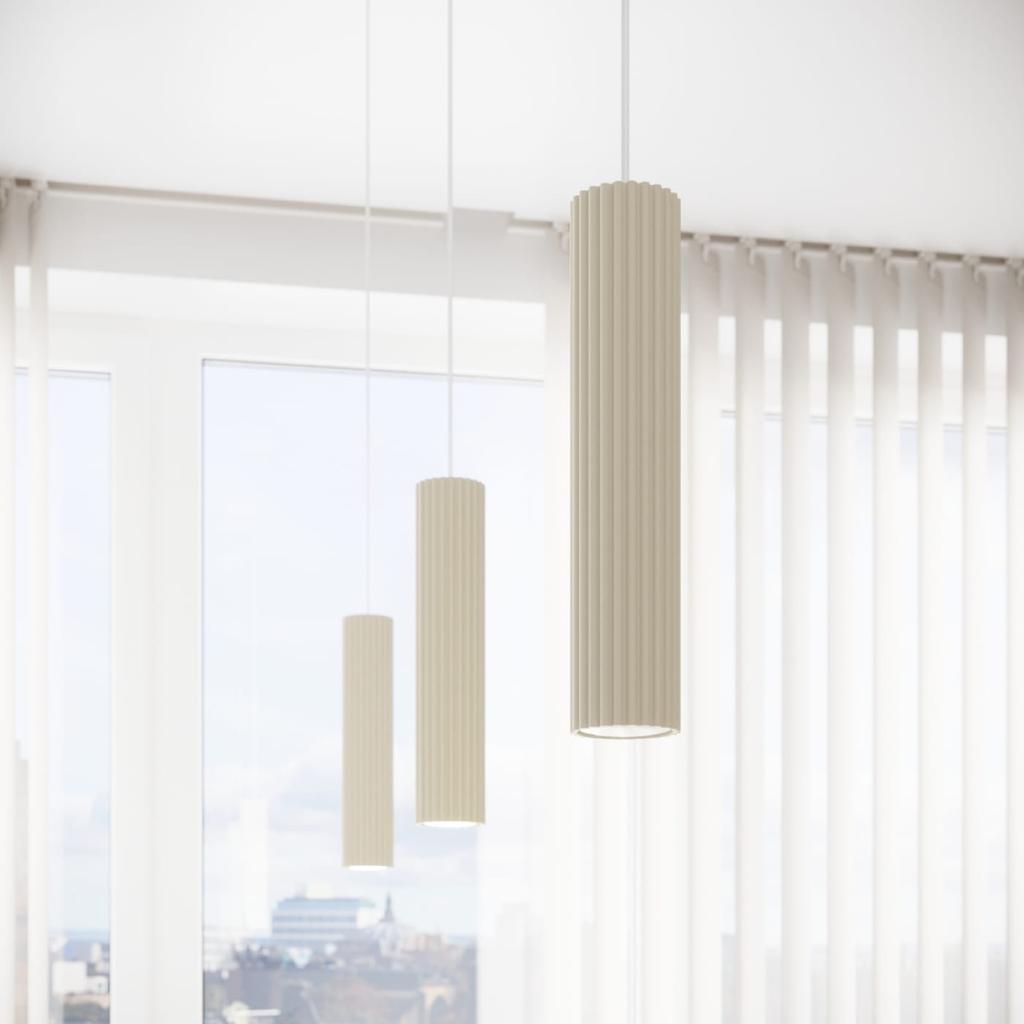 Carbon pendant lamp 3L beige