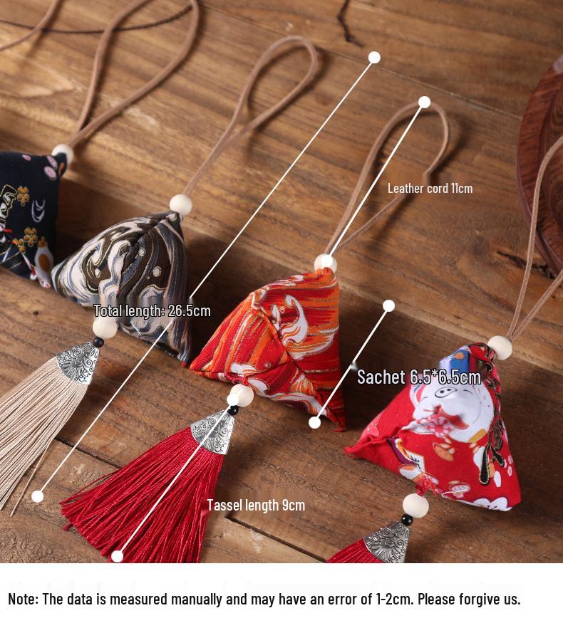 Handmade Dragon Boat Festival Sachets: Lavender & Mugwort Mosquito Repellent in Ancient Hanfu Style for Kids