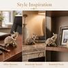 Resin Golden Elephant Figurine Gold Lucky Elephant Decoration  Reception Decoration