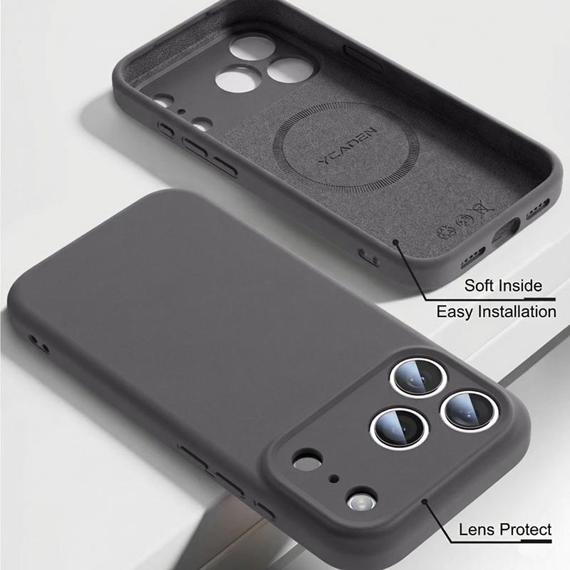 Магнитный Чехол Для Magsafe Для iPhone 17 Pro Max Роскошный Жидкий Силикон Мягкая Крышка Funda Для iPhone 16 15 14 13 Pro Max 17e 16e