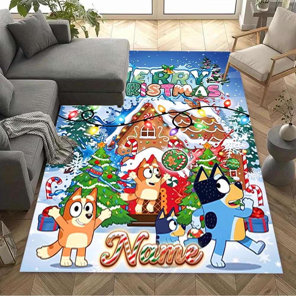 Christmas Friends Celebration Customize Text Floor Mat Design for Living Rooms Foyer Dormitory Entryway Anti-slip Rug Office home decor Spiritual Gift