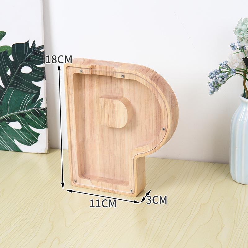 Деревянная и акриловая копилка для детей с алфавитом - прозрачный дизайн животных