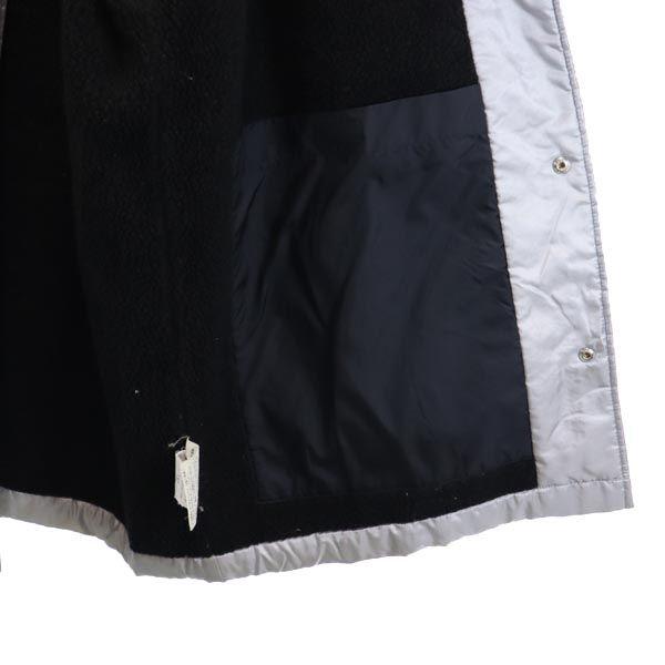 Adidas 80-е Винтажное пальто-скамейка Descente L Серебристое Подкладка на спине Мужское Б/у