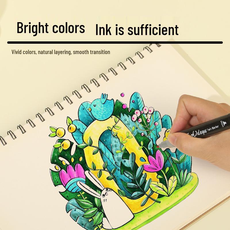 Genuine TOUCH Dual-Tip Oil-Based Marker Set, 48 Colors - Art Drawing Tools & Colored Pencils