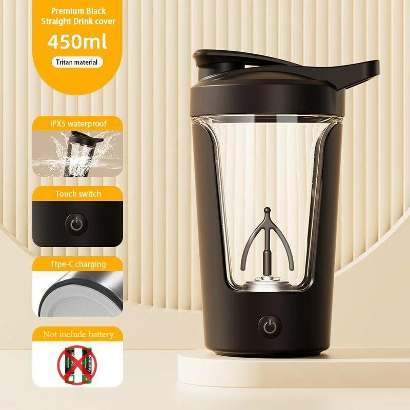 450ml USB Charging Electric Shaker Cup Portable Protein Mixer Bottle For Meal Replacement Shake Gym Sports Water Bottle