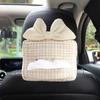 2025 Year Cute Cartoon Bowknot Car Tissue Box Female Car Seat Back Armrest Paper Box Seatbelt Cover Interior Decoration Supplies