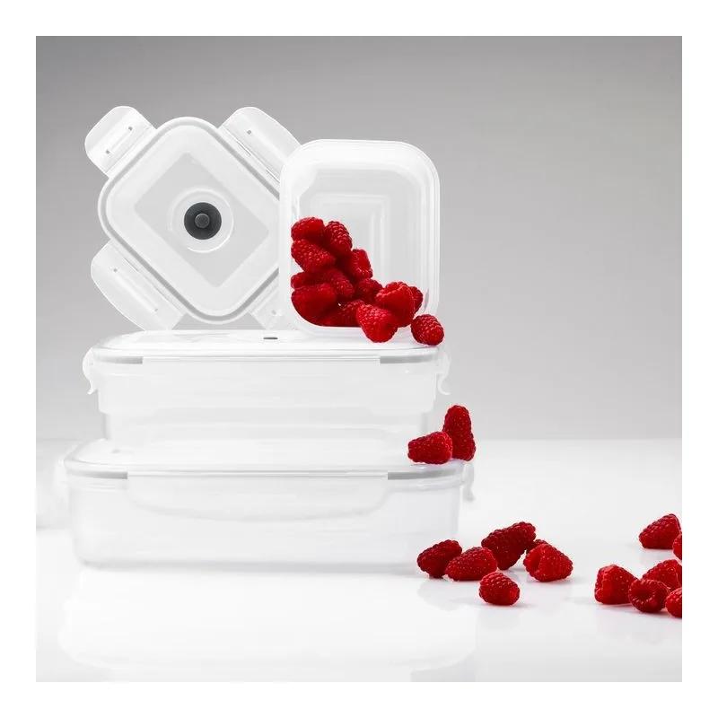 Compactor Acc922 - Lot De 3 Boîtes Alimentaires Sous Vide Avec Pompe