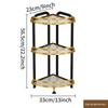Zhi Shi 3-ярусная черная золотая угловая кухонная/ванная комнатная полка для хранения