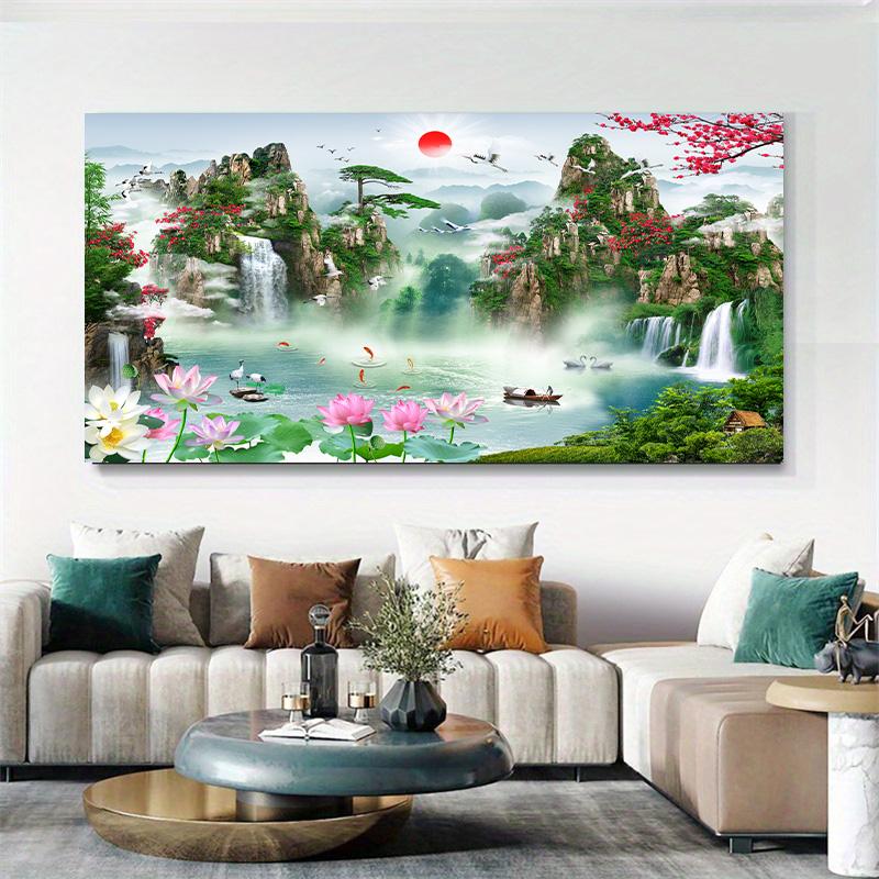 Modern Waterfall Landscape Canvas Painting Posters and Prints Making Gallery Home Decoration Wall Art Painting Frameless