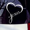 Светоотражающие наклейки в форме сердца Jesue багажника автомобиля, бампера, окна, декоративные наклейки