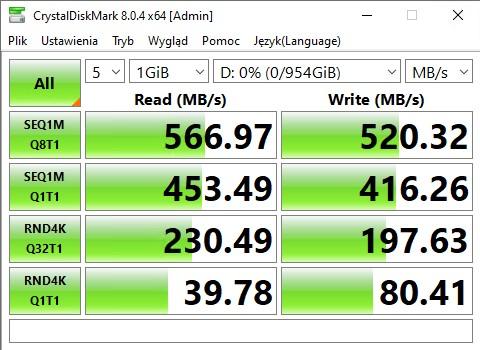 Pendrive 1Tb Usb-C Usb-A Ultra Szybki 560/520 Mb/S Odczyt/Zapis
