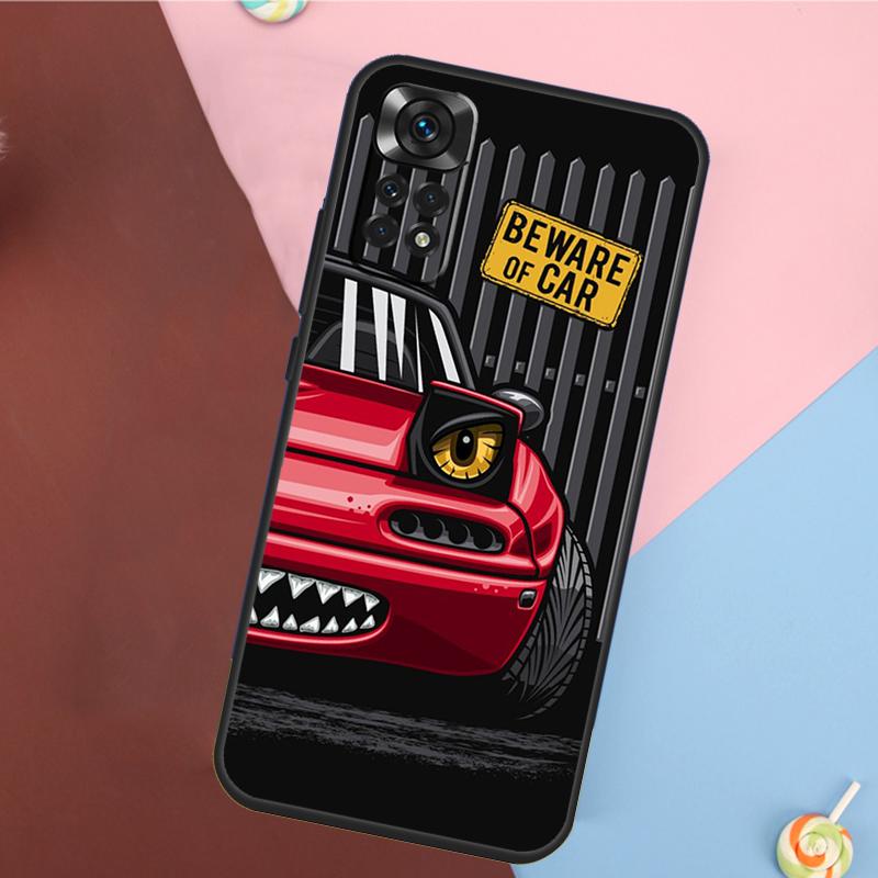 Japan JDM Sports Car Case For Xiaomi Redmi Note 11 11S 10 10S 9 9S 12 Pro Redmi 12C 9C 10A 10C Soft Cover Shell