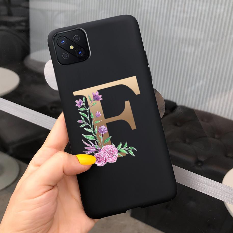 Чехол для OPPO Reno 4Z 5G 6.57" Мягкий ТПУ Милый Чехол с Буквами Для Reno4 Z 5G CPH2065 Простая Черная Розовая Задняя Крышка Для OPPO A92s Capa
