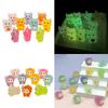 10pcs Glow In The Dark Mini Loong Figurines Assorted Colors Resin Animal Statues for DIY Crafts and Decorations