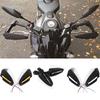 2X Universal Motorcycle Hand Guard Handlebar Wind Protector Handguard Led Light