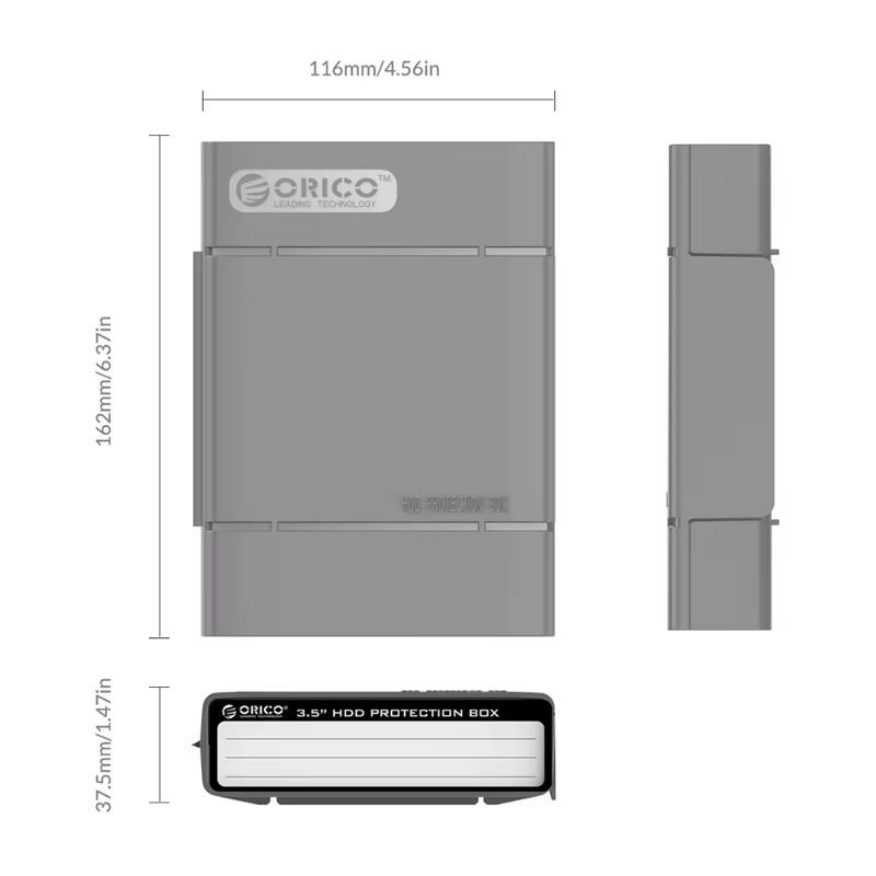 ORICO PHP-35 ударопрочная сумка-чехол для хранения жесткого диска 3,5 дюйма защитный бокс для жесткого диска с водонепроницаемой функцией