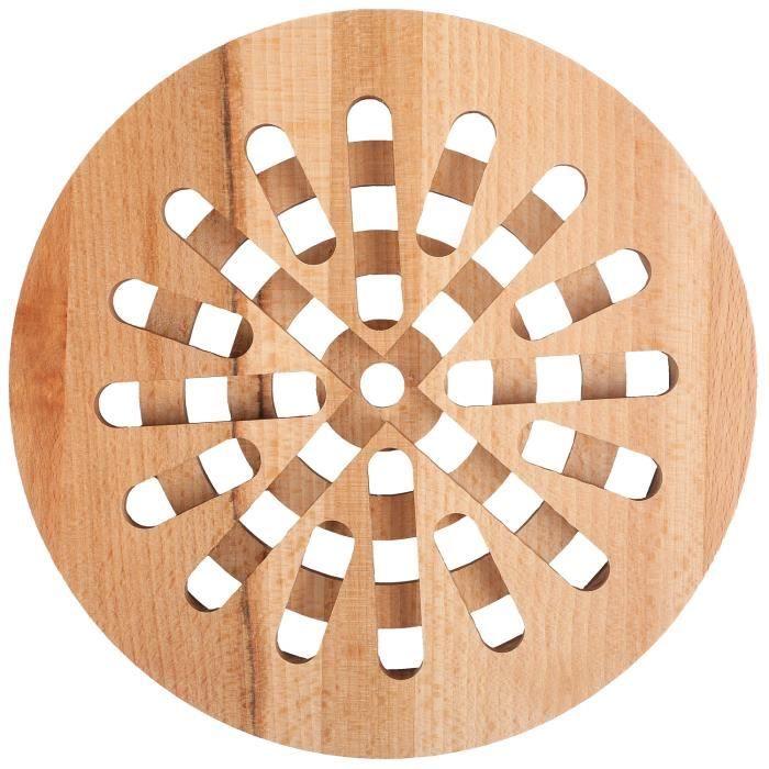 Dessous de plat bois - Creative Home - Rond - Bois de hêtre naturel - Ecologique - Résistant
