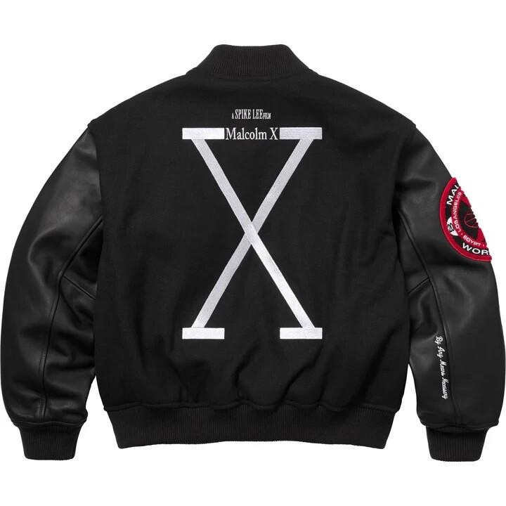 Supreme Университетская куртка 40 Acres Malcolm X Черная