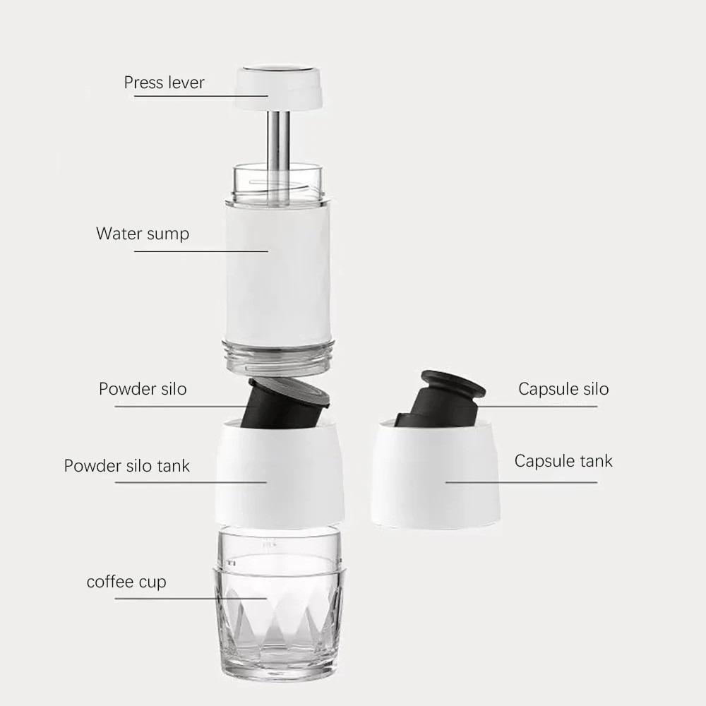 Новая мини-кофемашина, ручная капсульная шлифовальная кофемашина, портативная дорожная ручная кладь