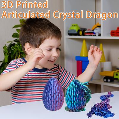 Таинственный дракон в костюме-яйце, 3D-печатный дракон с яйцом, Полностью шарнирно-сочлененный гибкий дракон с яйцами, 3D-печатная подарочная игрушка