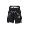 Li Ning Anti-Five Series Versatile Brand Logo Printed Breathable Casual Shorts Men Shorts Black Off-White AAPT069-1