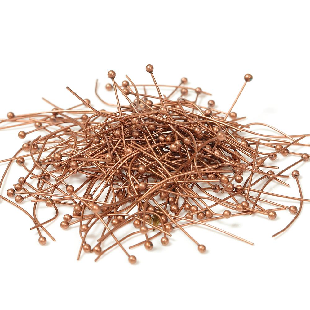 200pcs/lot 18 20 24 30 35 40 mm Gold Silver Metal Ball Head Pins for DIY Jewelry Making Head pins Findings Supplies Wholesale