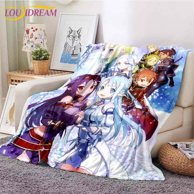 Одеяло Asuna Sword Art Online, одеяло для дивана-кровати, супер мягкое теплое одеяло, флисовое одеяло