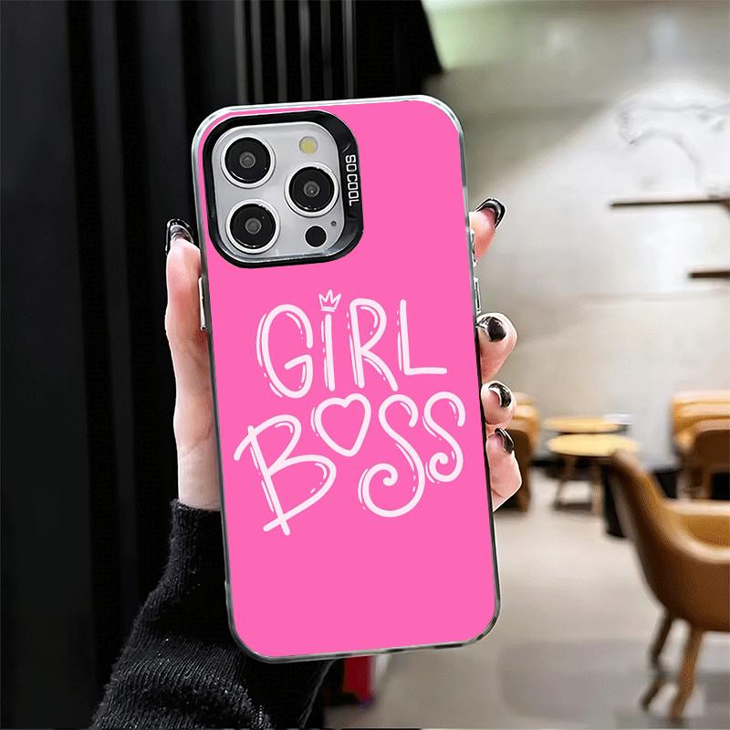 Чехол для телефона Girl Boss Lady Pink Soft для iPhone 15 16 17 Pro Max 17Air 16E 14 Plus 13 12 Mini Ударопрочный Чехол Задняя Панель