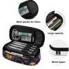 Pencil Case Large Capacity Full Zipper Closure 300D Polyester with Main Compartment Mesh Pocket and Pen Slots for Everyday Study