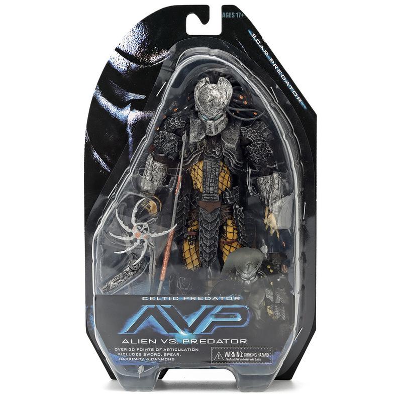 Чужой Хищник 7-дюймовая фигурка Avp Кошачье лицо Шрам Миниатюра Высокое качество Премиум-класс Прочный дизайн Игрушка