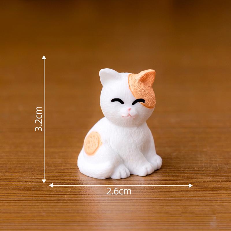 1 шт. смоляное украшение в виде кошки, фигурка котенка, миниатюрное животное, сказочный сад, кукольный домик, украшение своими руками, микроландшафт, домашний декор