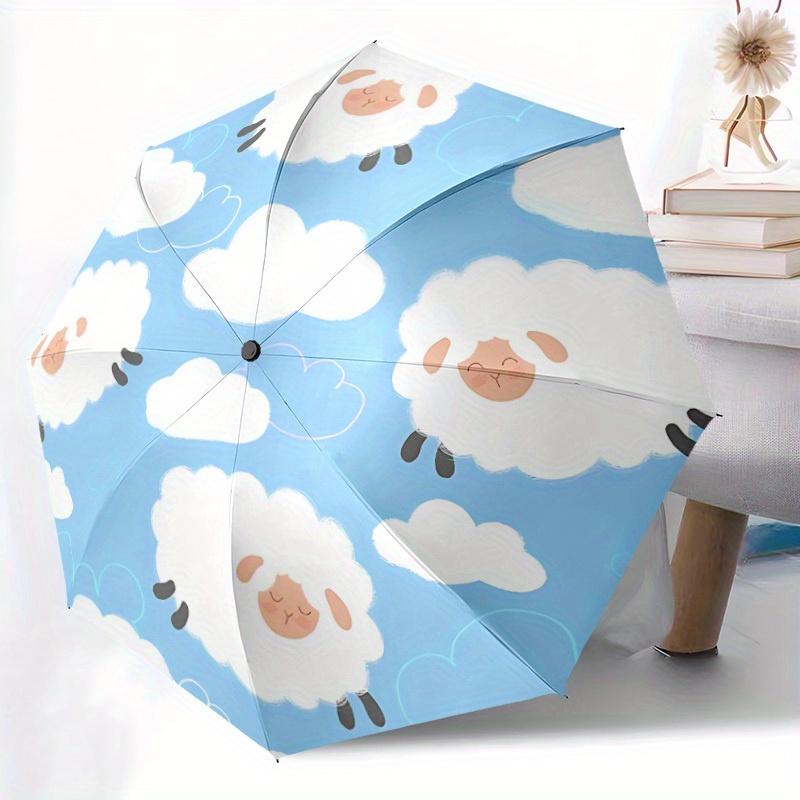 1pc Sheep, Clouds Automatic Umbrella 8-Bone Design Compact Gear for Outdoor Travel, Perfect Holiday Gift yy250827067