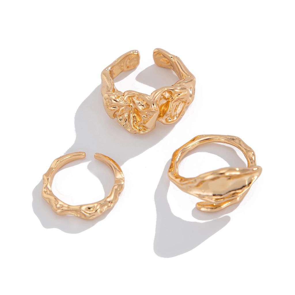 Ювелирное изделие индивидуальность простое нерегулярное ювелирное кольцо холодный ветер ниша складной открытый набор колец