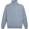 Polo Solid Color Small Pony Embroidered High Neck Long Sleeve Knit Sweater Men Sweater Gray 710857915-010