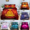 Family Buddha Bedding Set Mandala Quilt Cover Luxury Twin King Size Bed Sets Bohemian Bedclothes 2/3pcs With Pillowcase