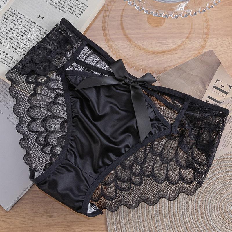 Plus Size Women Hollow Out Lingerie Briefs Underpants Cotton Underwear Lace Panties Thin