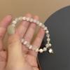 Cat's Eye Pearl Heart Crystal Bracelet: Light Luxury Beaded Jewelry for Women, Spring/Summer Design