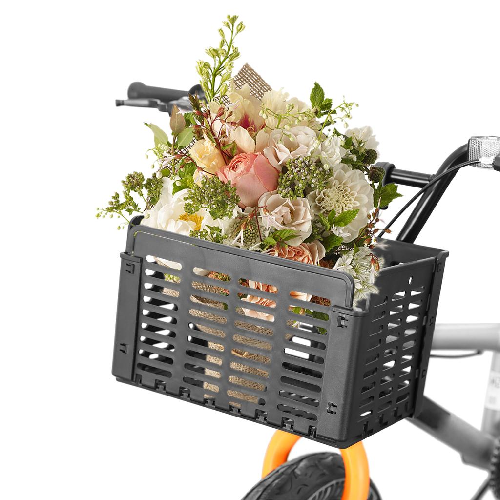Складная велосипедная корзина Съемная пластиковая корзина на руль велосипеда Передняя корзина Велосипедный задний багажник Подвесная корзина Велосипедный грузовой багажник