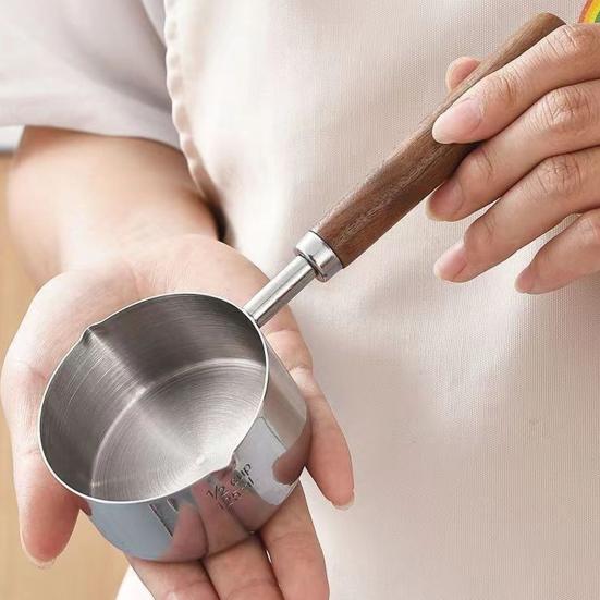 2 шт. мерная ложка с деревянной ручкой, совок для корма для домашних животных, 125 мл/250 мл, мерные чашки из нержавеющей стали, столовая ложка, мерная ложка для приготовления кофе, мерная ложка