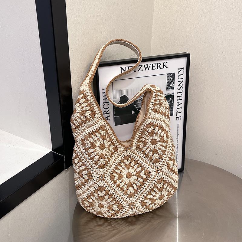 Сумка большой вместимости женская новая универсальная плетеная соломенная сумка сумка для отпуска на море сумка через плечо сумка-мессенджер