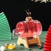 Классическая модная домашняя барная утварь, стеклянная бочка без свинца, графин для виски и вина с деревянной подставкой для ликера, шотландского бурбона