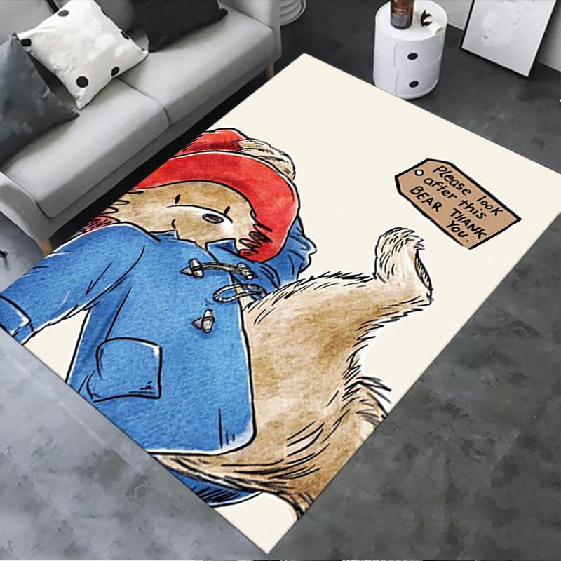 2025 New Paddington Bear Carpet Rug for Living Room Bedroom Home Sofa Decoration,Kids play Non-slip Floor Mat