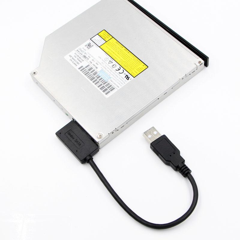 Usb To  6+7P SATA To USB2.0  Slim Sata/ide Cd Dvd Rom Optical Drive Cable Adapter