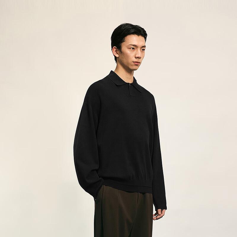 Мужская трикотажная рубашка поло CROQUIS с длинным рукавом H-типа Осень 2025