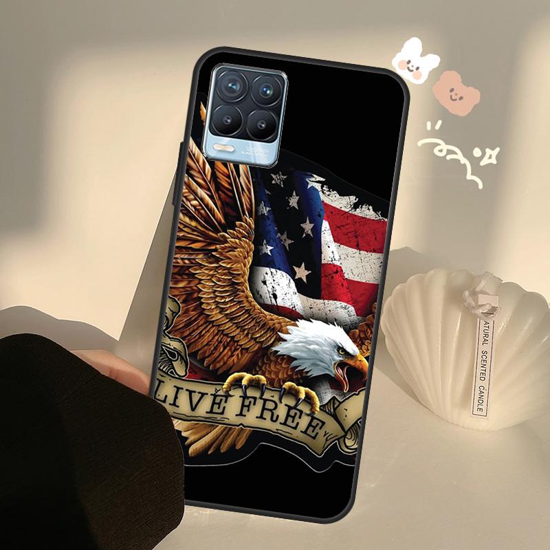 Американский флаг США Орел Чехол Для Realme C71 C63 C61 C55 C51 C53 C25 C65 C67 C75 11 12 13 14 15 Pro Plus GT6 GT7 Pro